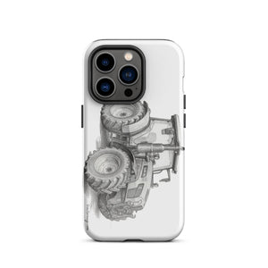 The Tractor Mugs Store iPhone 14 Pro SAME Explorer 105 (Stage V) Pencil Sketch | Tough Case for iPhone® Quality Farmers Merch