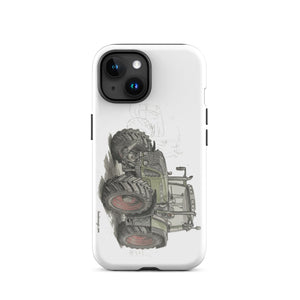 The Tractor Mugs Store iPhone 15 Fendt Favorit 818 Pencil Sketch | Tough Case for iPhone® Quality Farmers Merch