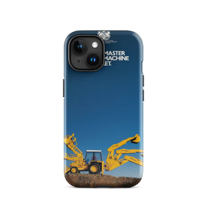 The Tractor Mugs Store iPhone 15 JCB 3CX Sitemaster Advert (1988) | Tough Case for iPhone® Quality Farmers Merch