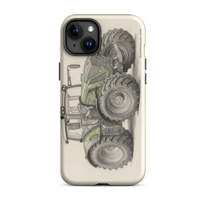 The Tractor Mugs Store iPhone 15 Plus Fendt 930 Vario S4 Pencil Sketch | Tough Case for iPhone® Quality Farmers Merch