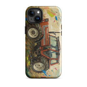 The Tractor Mugs Store iPhone 15 Plus FIAT 110-90 DT Splash Art | Tough Case for iPhone® Quality Farmers Merch