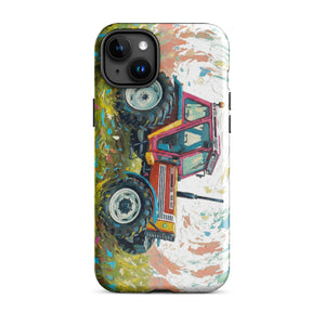 The Tractor Mugs Store iPhone 15 Plus FIAT 90-90 DT Splash Art | Tough Case for iPhone® Quality Farmers Merch