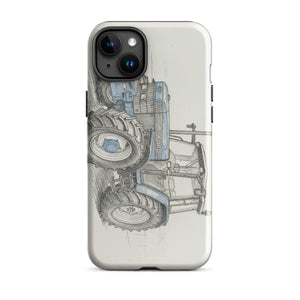 The Tractor Mugs Store iPhone 15 Plus Ford 8340 Pencil-Sketch | Tough Case for iPhone® Quality Farmers Merch