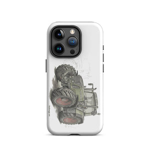 The Tractor Mugs Store iPhone 15 Pro Fendt Favorit 818 Pencil Sketch | Tough Case for iPhone® Quality Farmers Merch