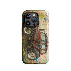 The Tractor Mugs Store iPhone 15 Pro FIAT 110-90 DT Splash Art | Tough Case for iPhone® Quality Farmers Merch