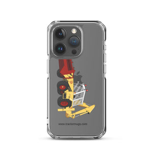 The Tractor Mugs Store iPhone 15 Pro JCB 3D (1975) | Clear Case for iPhone® Quality Farmers Merch