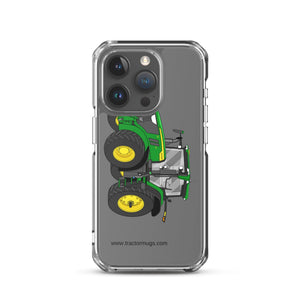 The Tractor Mugs Store iPhone 15 Pro John Deere 7R 350 Aut Power | Clear Case for iPhone® Quality Farmers Merch