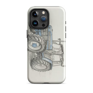 The Tractor Mugs Store iPhone 15 Pro Max Ford 8340 Pencil-Sketch | Tough Case for iPhone® Quality Farmers Merch
