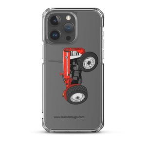 The Tractor Mugs Store iPhone 15 Pro Max Massey Ferguson 135 with cab  |  Clear Case for iPhone® Quality Farmers Merch