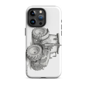 The Tractor Mugs Store iPhone 15 Pro Max SAME Explorer 105 (Stage V) Pencil Sketch | Tough Case for iPhone® Quality Farmers Merch