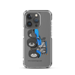 The Tractor Mugs Store iPhone 15 Pro New Holland T6 180 Methane | Clear Case for iPhone® Quality Farmers Merch