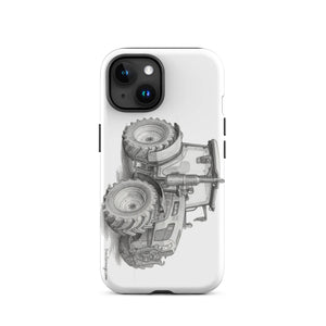 The Tractor Mugs Store iPhone 15 SAME Explorer 105 (Stage V) Pencil Sketch | Tough Case for iPhone® Quality Farmers Merch