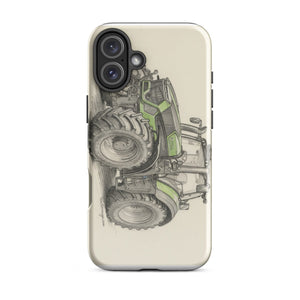 The Tractor Mugs Store iPhone 16 Plus Deutz-Fahr 9340 Pencil Sketch | Tough Case for iPhone® Quality Farmers Merch