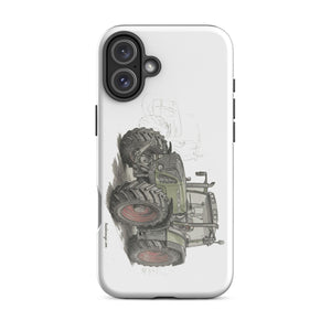 The Tractor Mugs Store iPhone 16 Plus Fendt Favorit 818 Pencil Sketch | Tough Case for iPhone® Quality Farmers Merch