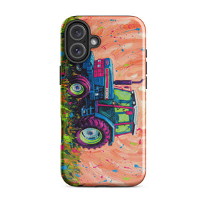 The Tractor Mugs Store iPhone 16 Plus Ford 6640 Splash Art | Tough Case for iPhone® Quality Farmers Merch