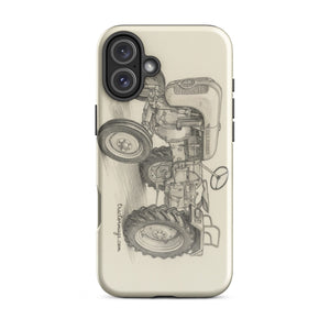 The Tractor Mugs Store iPhone 16 Plus Porsche Diesel A111 Pencil Sketch | Tough Case for iPhone® Quality Farmers Merch