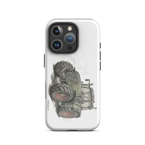 The Tractor Mugs Store iPhone 16 Pro Fendt Favorit 818 Pencil Sketch | Tough Case for iPhone® Quality Farmers Merch