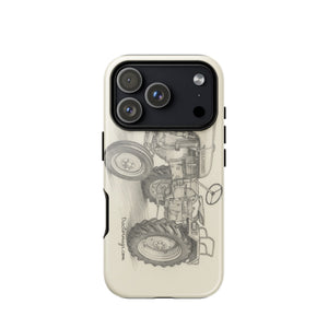 The Tractor Mugs Store iPhone 17 Pro Porsche Diesel A111 Pencil Sketch | Tough Case for iPhone® Quality Farmers Merch