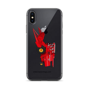 The Tractor Mugs Store iPhone X/XS Massey 760 Combine Harvester | Clear Case for iPhone® Quality Farmers Merch