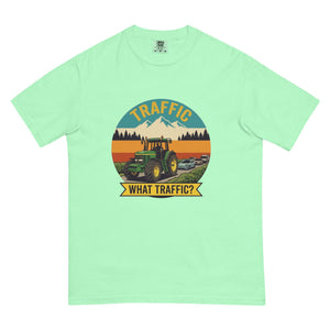 The Tractor Mugs Store Island Reef / S John Deere 7810 TRAFFIC WHAT TRAFFIC? Outdoor | Unisex Premium T-shirt Quality Farmers Merch
