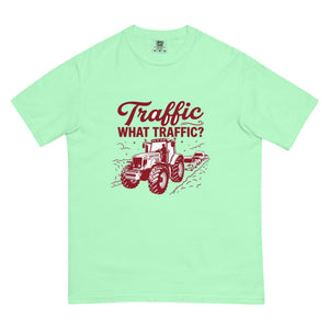The Tractor Mugs Store Island Reef / S Massey Ferguson 6480 TRAFFIC WHAT TRAFFIC? Two Tone | Unisex Premium T-shirt Quality Farmers Merch
