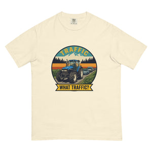 The Tractor Mugs Store Ivory / S New Holland TM 135 TRAFFIC WHAT TRAFFIC? Outdoor | Unisex Premium T-shirt Quality Farmers Merch