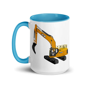 The Tractor Mugs Store JCB 370 LC | Mug with Color Inside Quality Farmers Merch