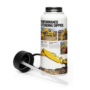 The Tractor Mugs Store JCB 3C Extending Dipper Advert | Stainless Steel Water Bottle Quality Farmers Merch