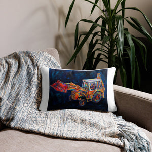 The Tractor Mugs Store JCB 3C II | Splash Art Pillow Case Quality Farmers Merch