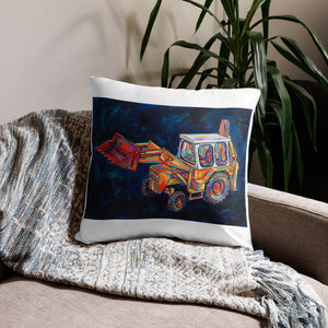 The Tractor Mugs Store JCB 3C II | Splash Art Pillow Case Quality Farmers Merch