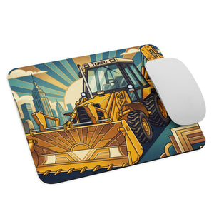 The Tractor Mugs Store JCB 3CX TURBO | Art Deco Mouse pad Quality Farmers Merch