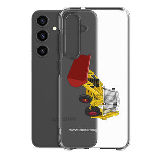 The Tractor Mugs Store JCB 3CX White Cabin 2WD | Clear Case for Samsung® Quality Farmers Merch