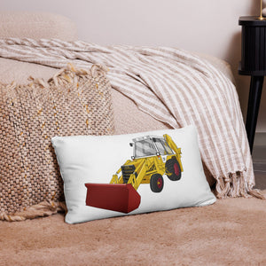 The Tractor Mugs Store JCB 3CX White Cabin 2WD | Pillow Case Quality Farmers Merch