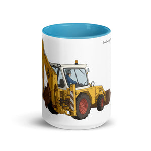 The Tractor Mugs Store JCB 3D Working | Mug with Colour Inside Quality Farmers Merch