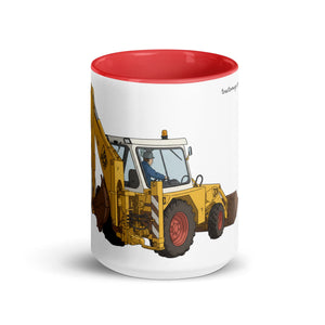 The Tractor Mugs Store JCB 3D Working | Mug with Colour Inside Quality Farmers Merch