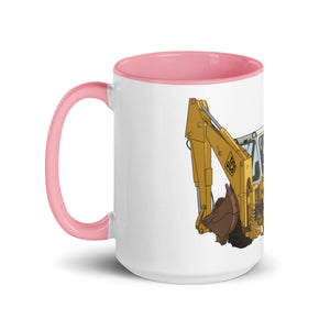 The Tractor Mugs Store JCB 3D Working | Mug with Colour Inside Quality Farmers Merch