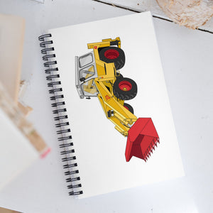 The Tractor Mugs Store JCB 4D Backhoe | Spiral notebook Quality Farmers Merch