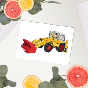 The Tractor Mugs Store JCB 4D Backhoe | Sticker sheet Quality Farmers Merch