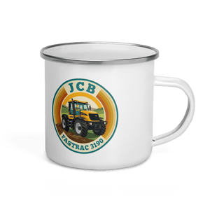 The Tractor Mugs Store JCB Fastrac 3190 | Enamel Mug Quality Farmers Merch