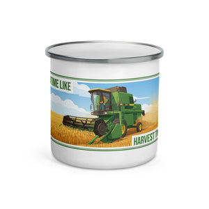 The Tractor Mugs Store John Deere 1085 NO TIME LIKE HARVEST TIME! | Enamel Mug Quality Farmers Merch