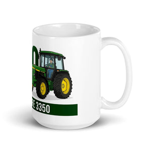 The Tractor Mugs Store John Deere 3350 | White Glossy Mug Quality Farmers Merch