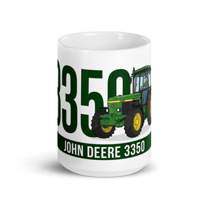 The Tractor Mugs Store John Deere 3350 | White Glossy Mug Quality Farmers Merch