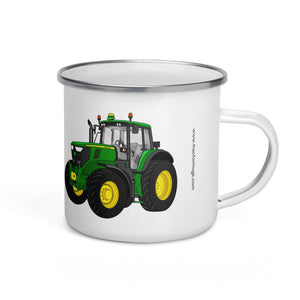 The Tractor Mugs Store John Deere 6120 M | Enamel Mug Quality Farmers Merch