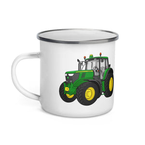 The Tractor Mugs Store John Deere 6120 M | Enamel Mug Quality Farmers Merch