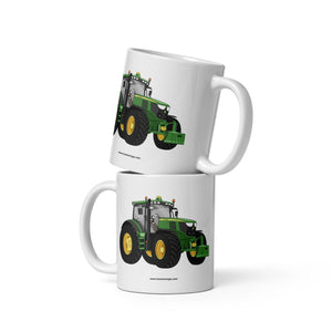 The Tractor Mugs Store John Deere 6125 R | White glossy mug Quality Farmers Merch