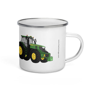 The Tractor Mugs Store John Deere 6R | Enamel Mug Quality Farmers Merch