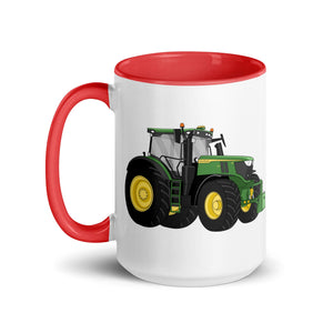 The Tractor Mugs Store John Deere 6R | Mug with Color Inside Quality Farmers Merch