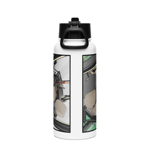 The Tractor Mugs Store John Deere 7810 Cabin | Stainless steel water bottle with a straw lid Quality Farmers Merch