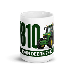 The Tractor Mugs Store John Deere 7810 | White Glossy Mug Quality Farmers Merch