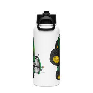 The Tractor Mugs Store John Deere 7820 | Stainless steel water bottle with a straw lid Quality Farmers Merch